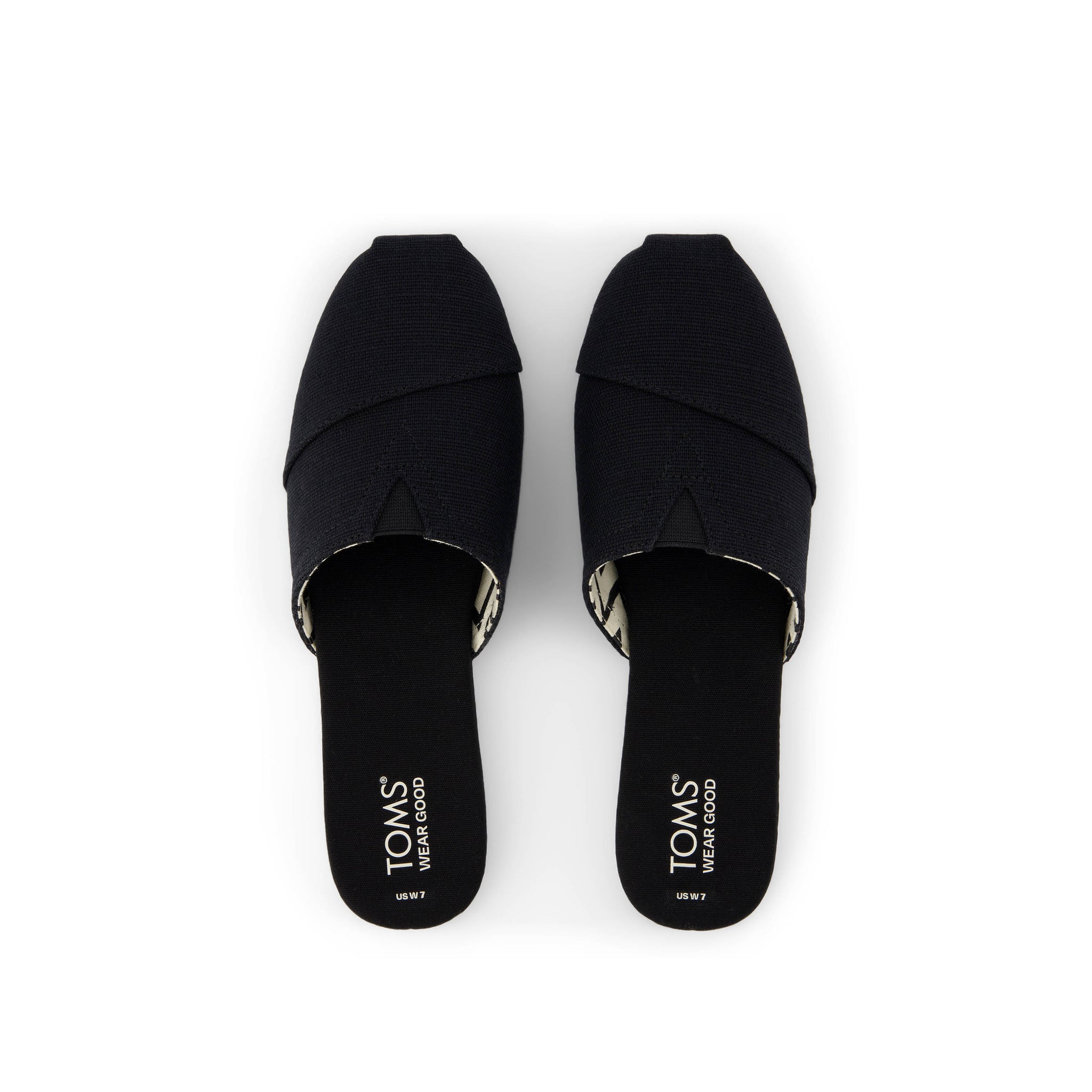 Alpargata Mule Black Heritage Canvas Top View