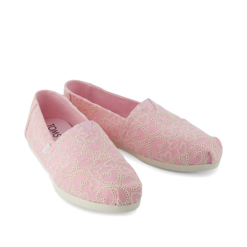 Alpargata Classic - Barely Pink Hearts Eyelet Front View