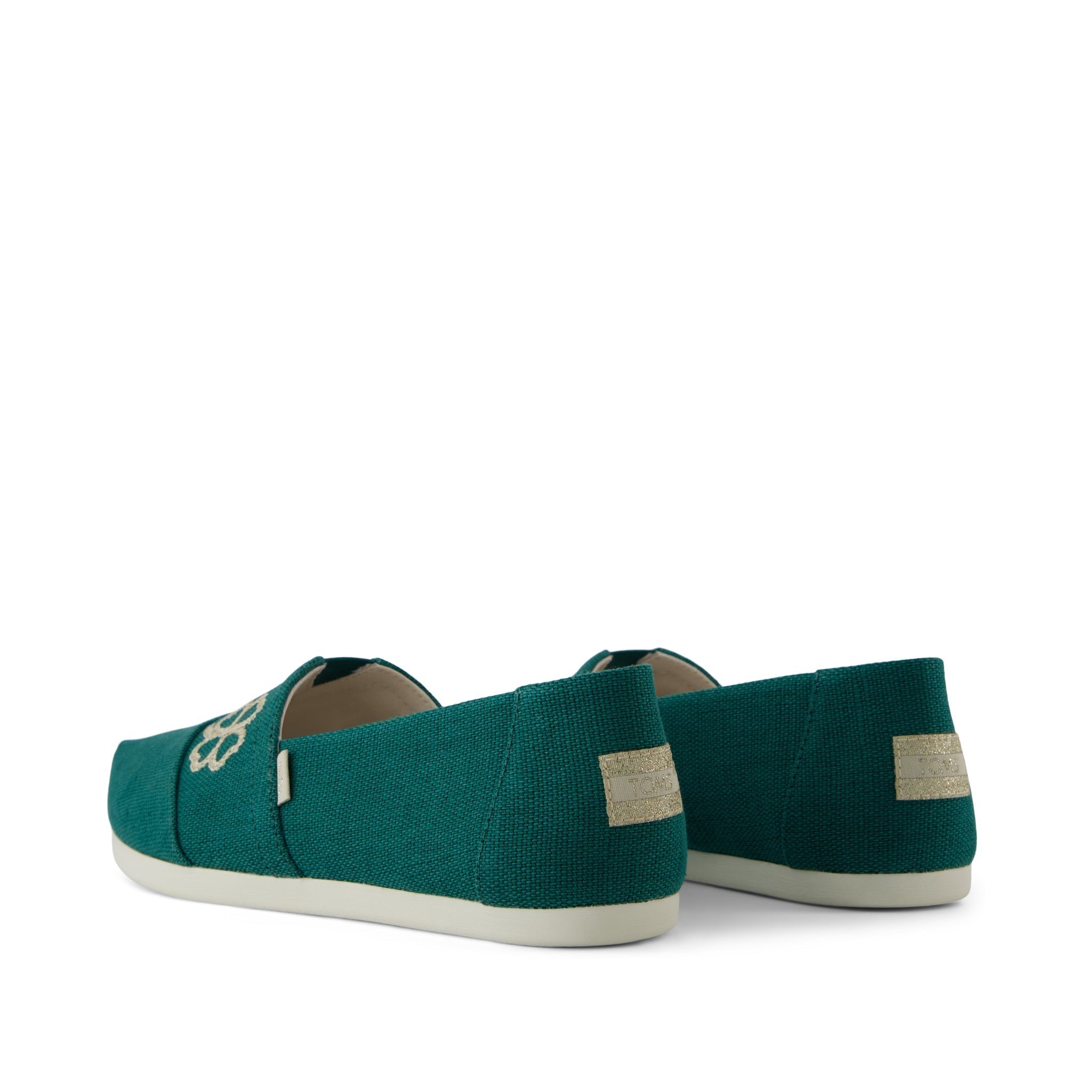 Alpargata Classic - Embroidered Green Heritage Canvas Back View