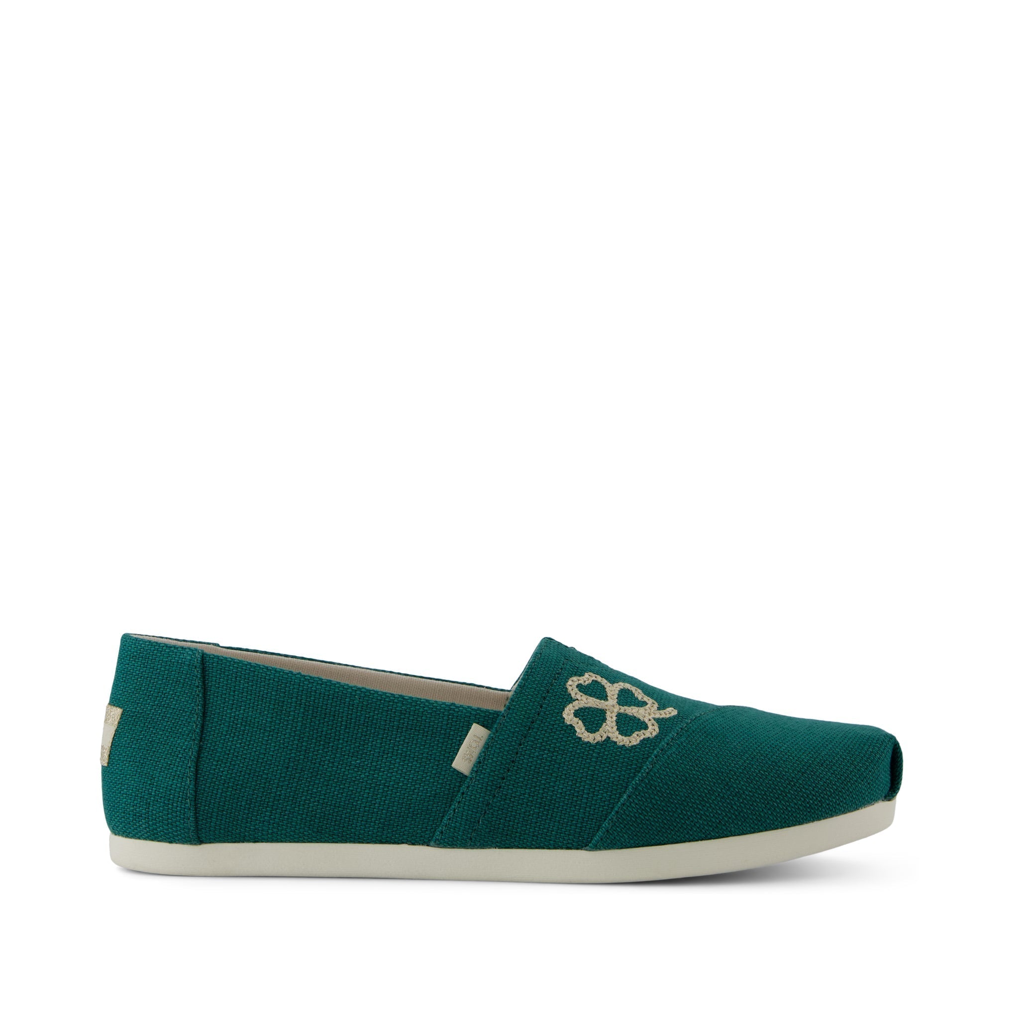 Alpargata Classic - Embroidered Green Heritage Canvas Side View