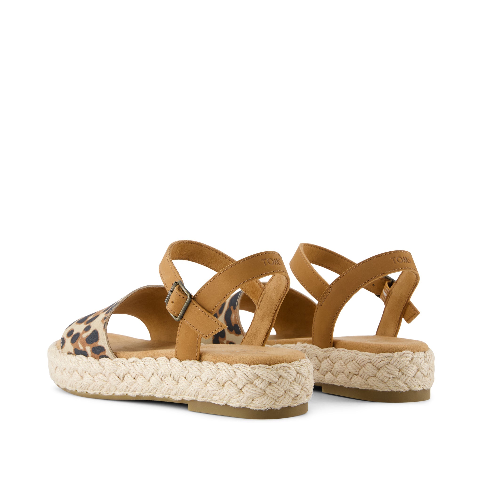 Abby Platform Sandal - Leopard Print Suede/Leather Back View