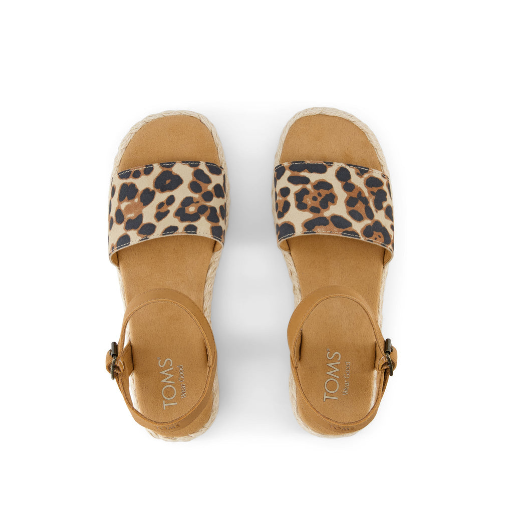 Abby Platform Sandal - Leopard Print Suede/Leather Top View