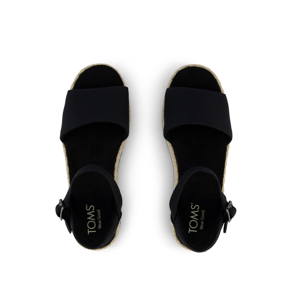Ronan Platform Sandal - Black Heavy Canvas Top View