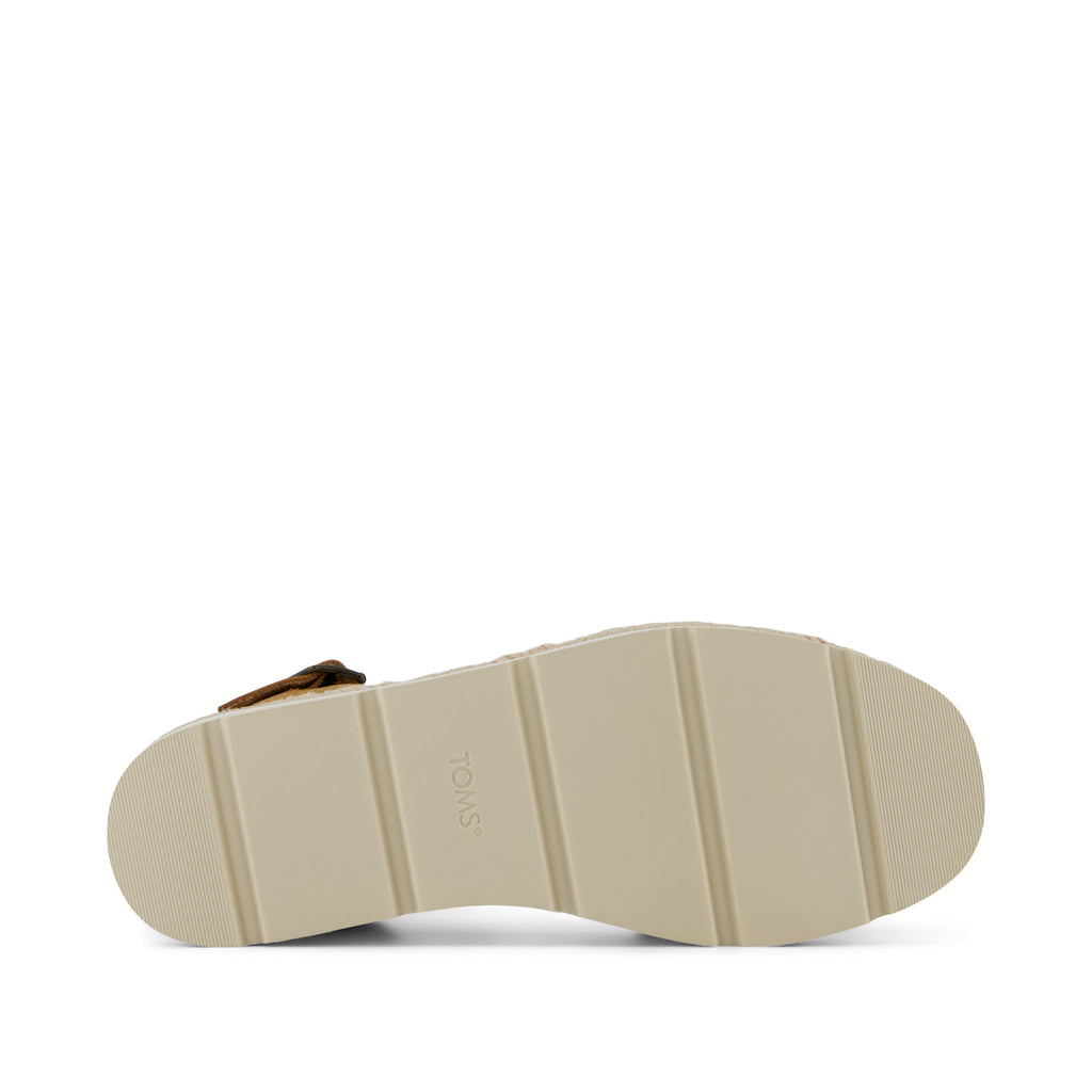 Ronan Platform Sandal - Tan Leather Bottom Sole View