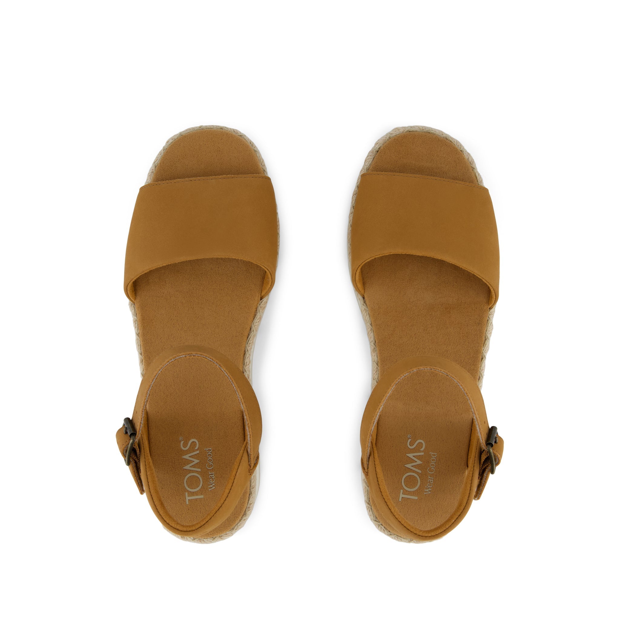 Ronan Platform Sandal - Tan Leather Top View