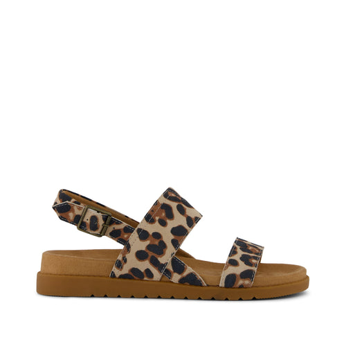 Marin Sandal - Leopard Print Suede Side View