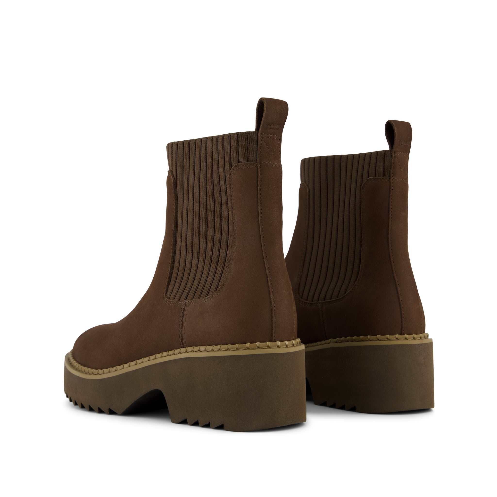 Millie Boot - Water Resistant Oak Brown Nubuck Leather Back View
