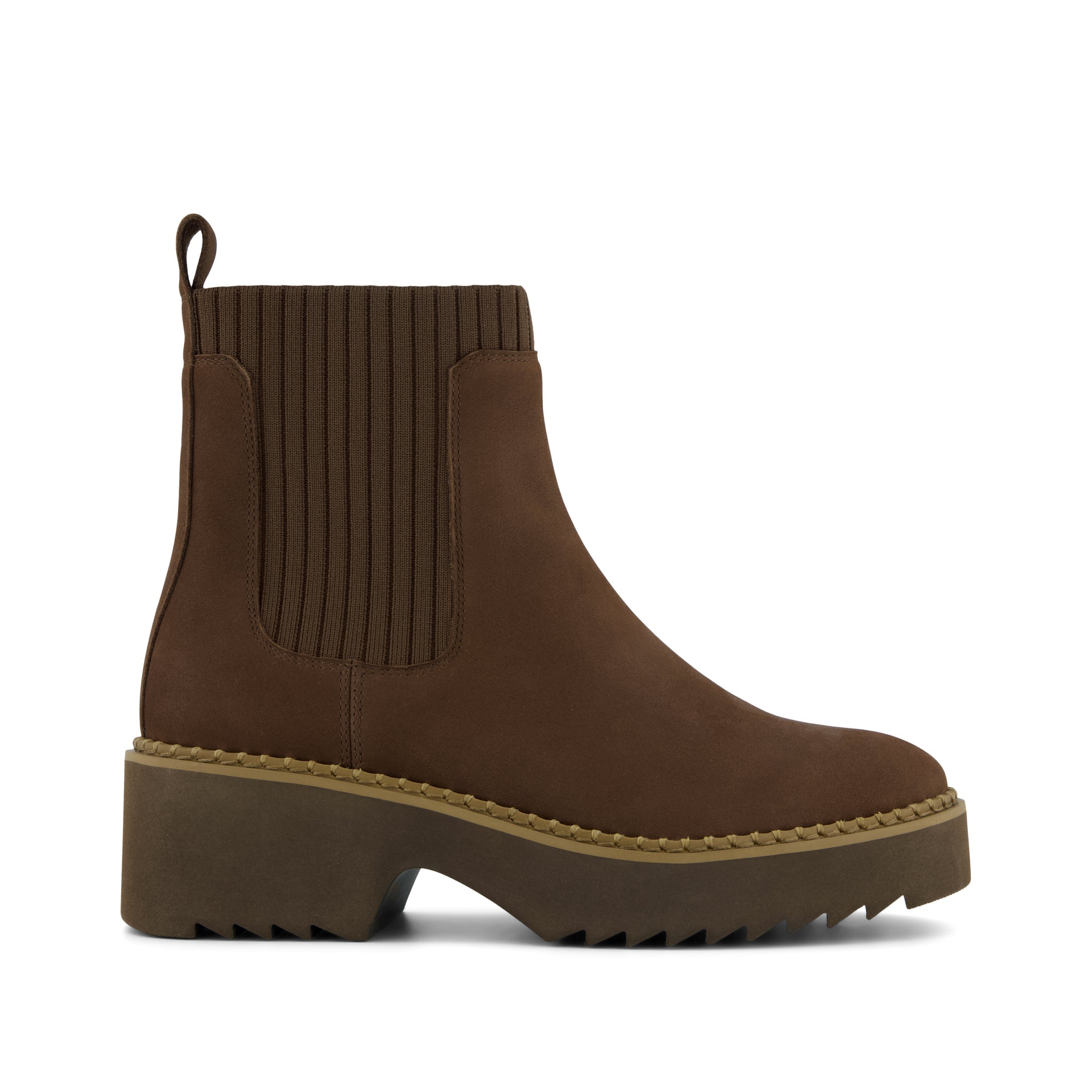 Millie Boot - Water Resistant Oak Brown Nubuck Leather Side View