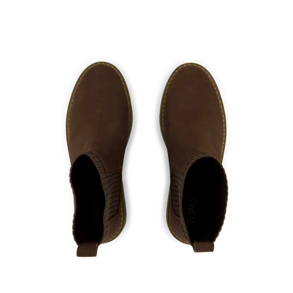Millie Boot - Water Resistant Oak Brown Nubuck Leather Top View
