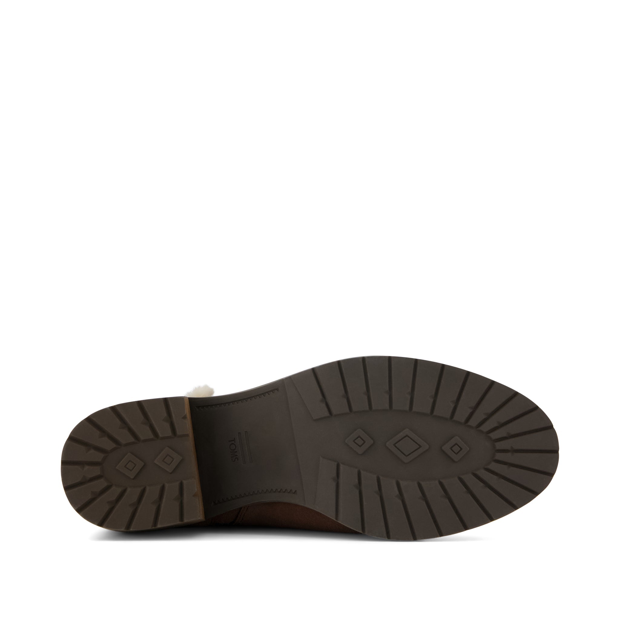 Hailey Buckle Boot - Water Resistant Oak Brown Suede Faux Fur Lined Bottom Sole View