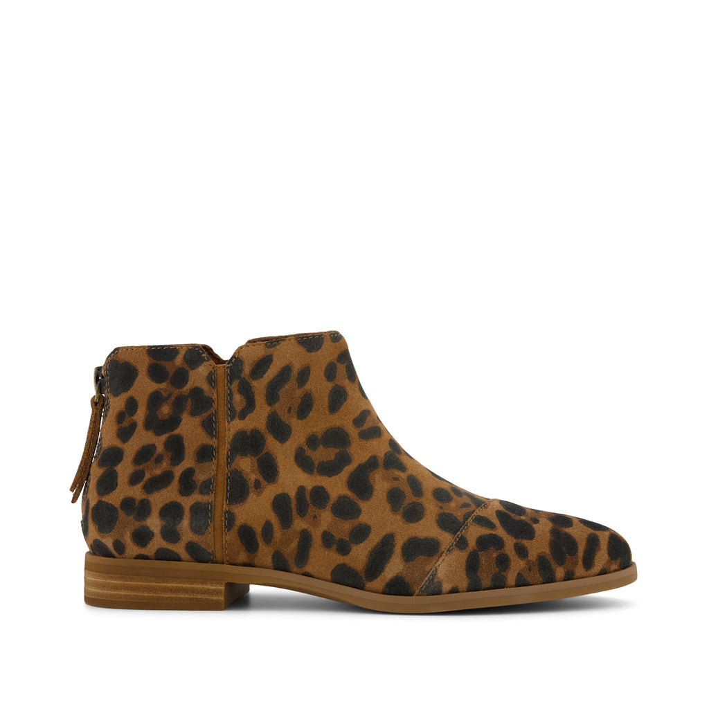 Rylie Ankle Boot - Brown Sugar Leopard Suede Side View