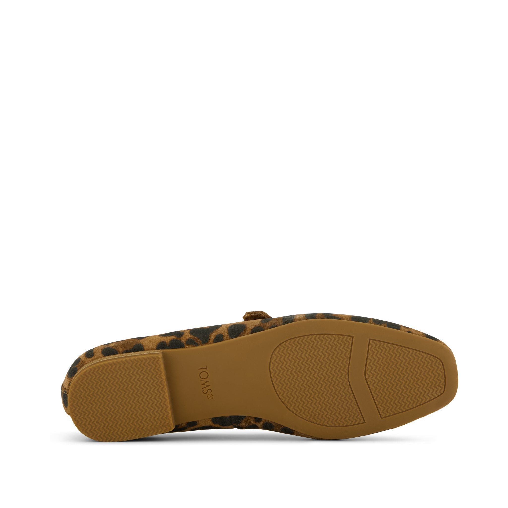 Bianca Flat - Brown Sugar Leopard Print Suede Bottom Sole View