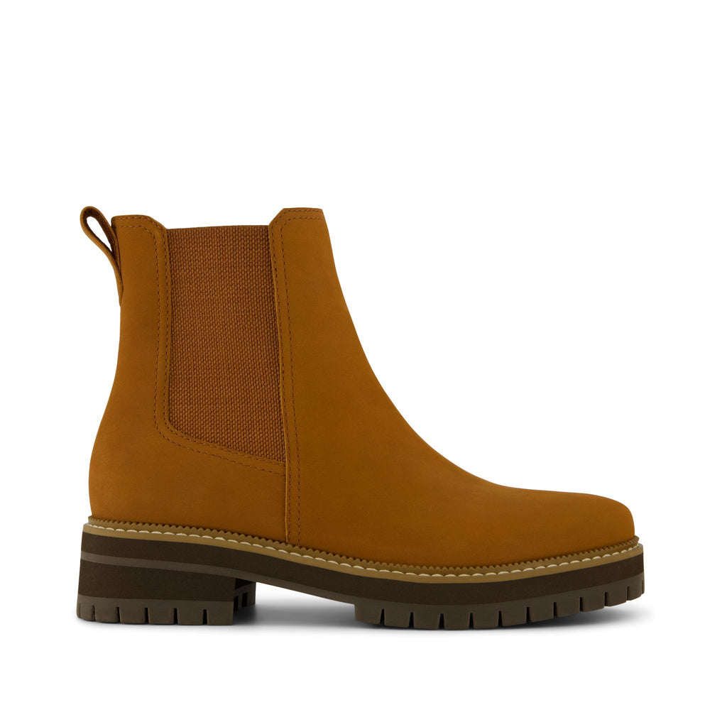 Bennet Boot - Water Resistant Amber Brown Nubuck Leather Side View