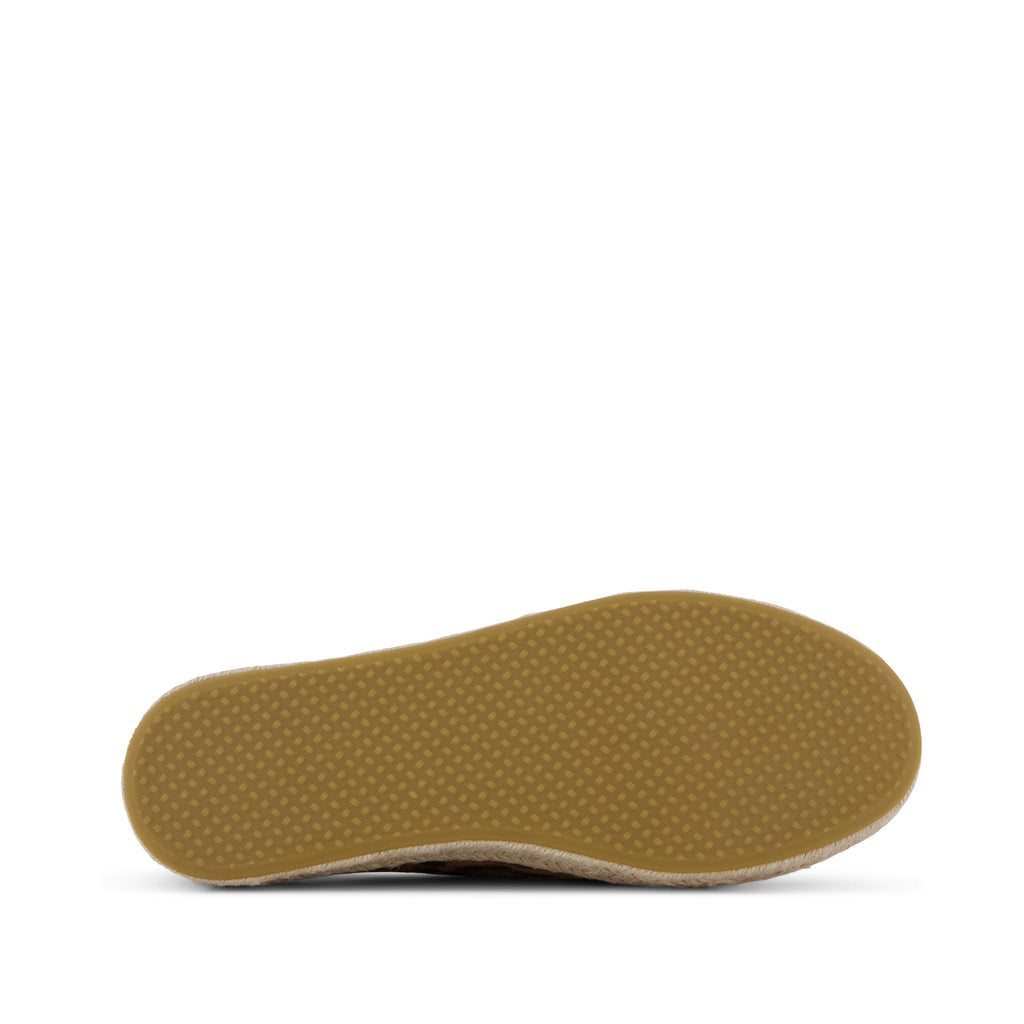 Carolina Mary Jane Espadrille - Brown Sugar Leopard Print Suede Bottom Sole View