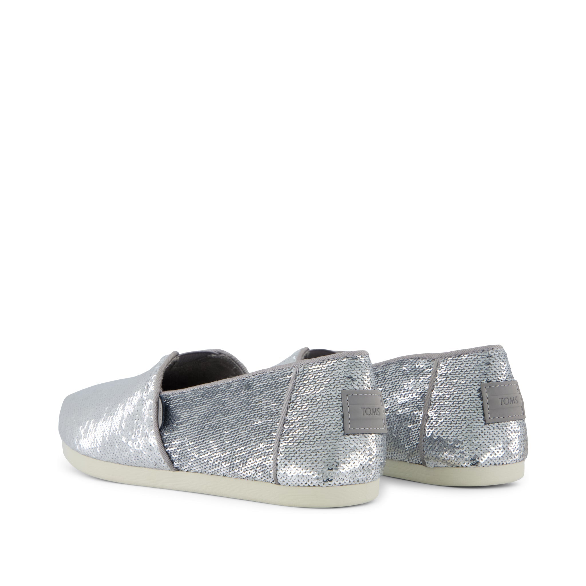 Alpargata Classic - Silver Metallic Sequins Back View