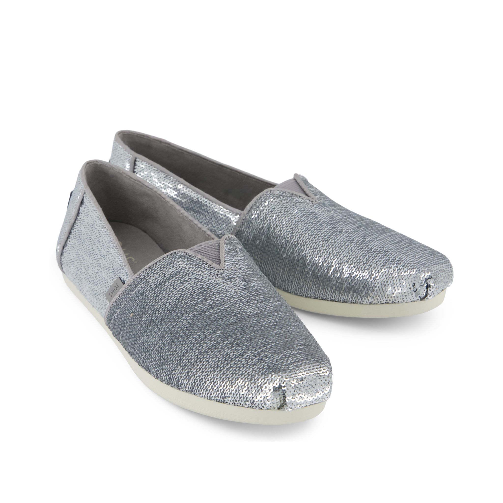 Alpargata Classic - Silver Metallic Sequins Front View