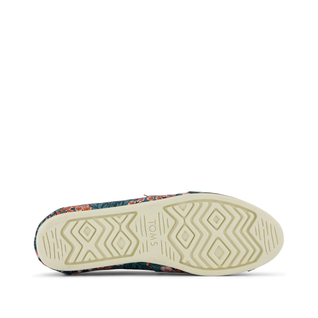 Alpargata Classic - Dark Teal Mountain Primrose Print Bottom Sole View