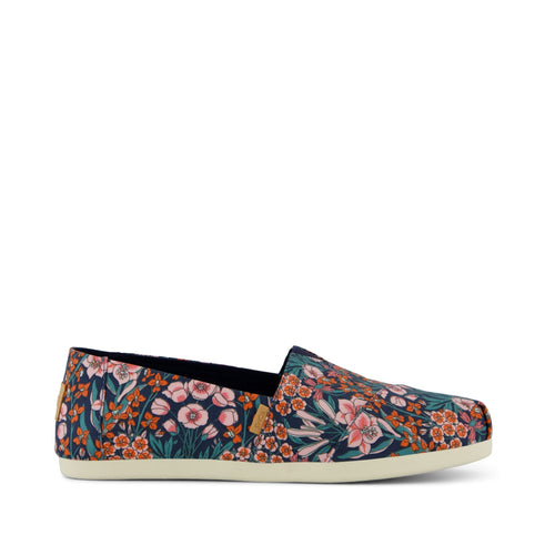 Alpargata Classic - Dark Teal Mountain Primrose Print Side View