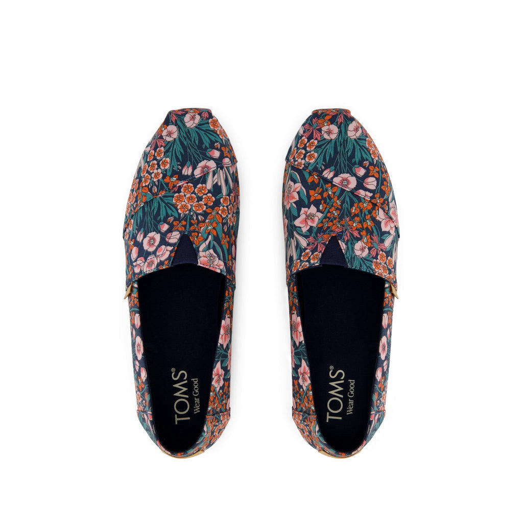 Alpargata Classic - Dark Teal Mountain Primrose Print Top View