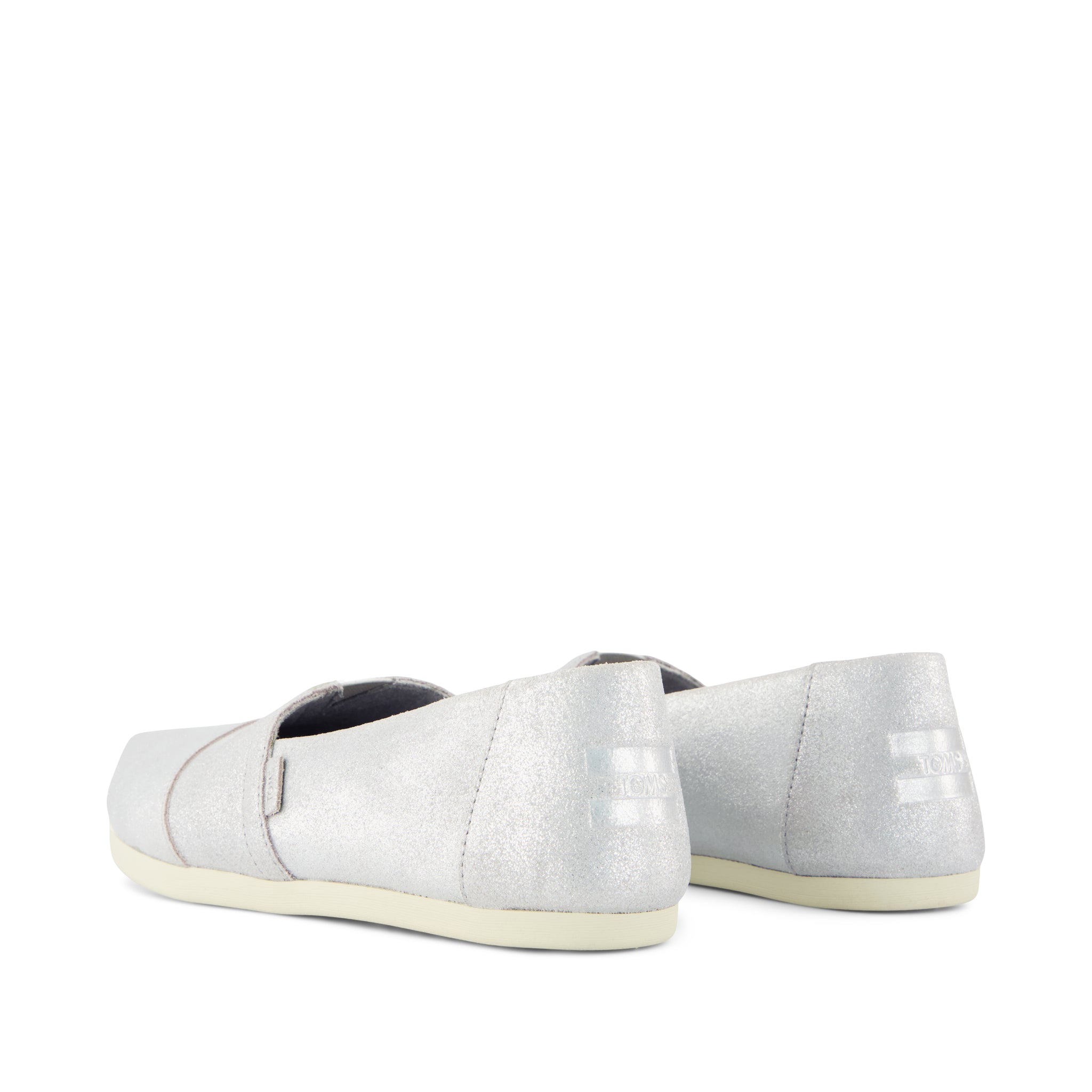 Alpargata Classic - Light Grey Metallic Suede Back View