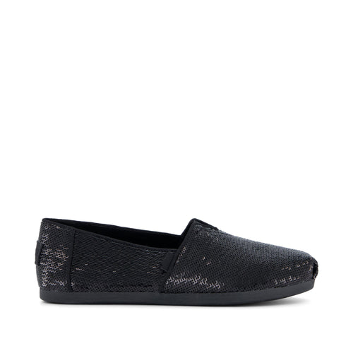 Alpargata Classic - Black Metallic Sequins Side View