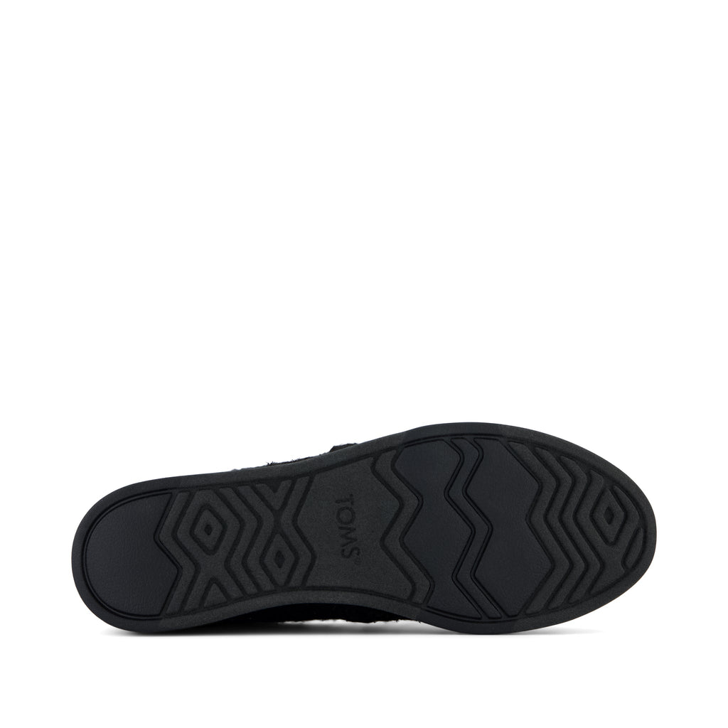 Alpargata Plus - Black Metallic Faux Fur Bottom Sole View