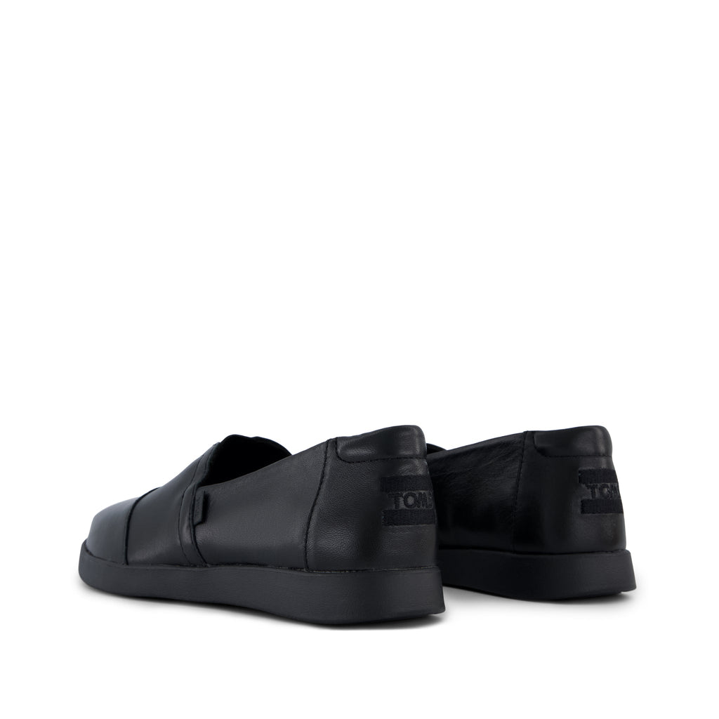 Alpargata Plus - Black Leather Back View