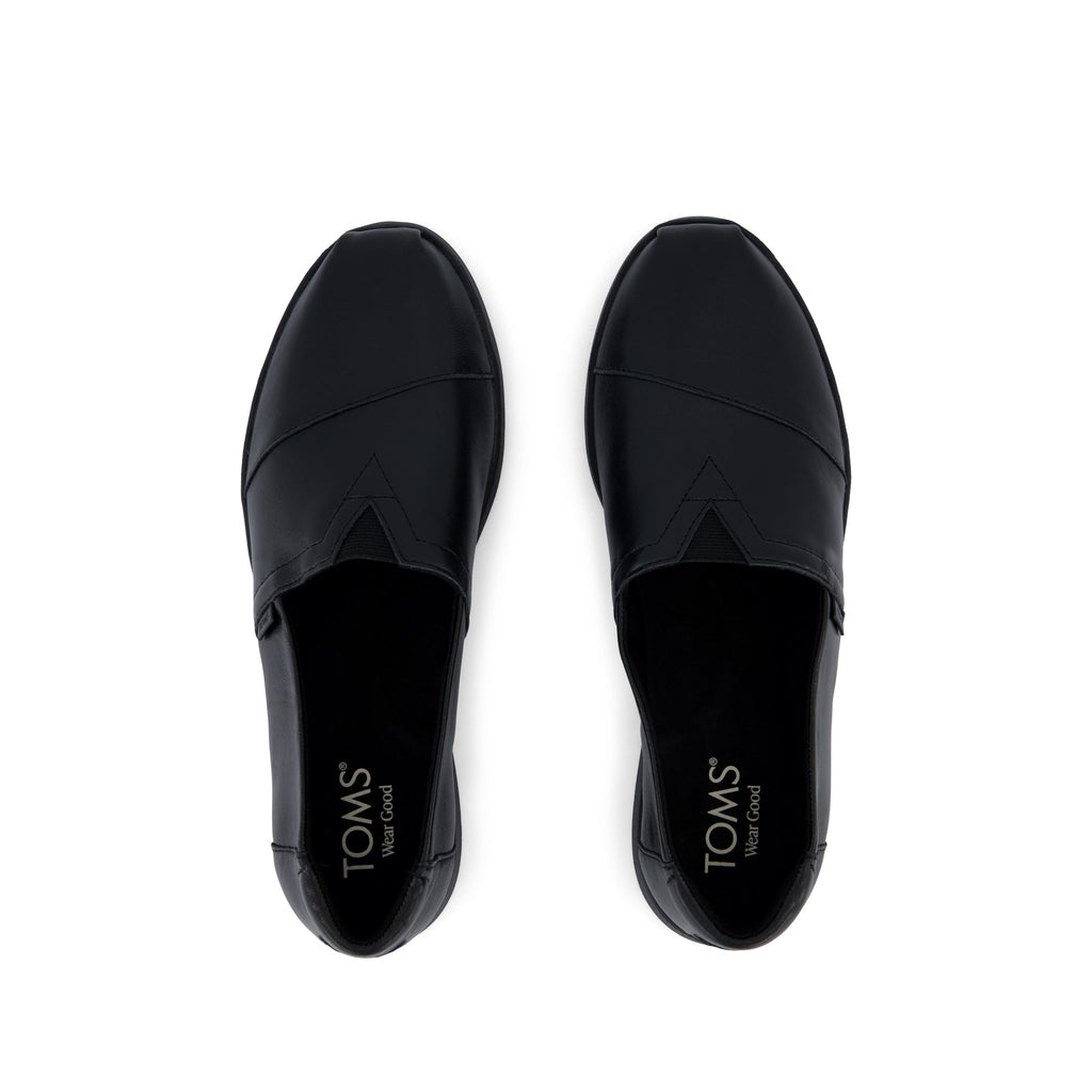 Alpargata Plus - Black Leather Top View