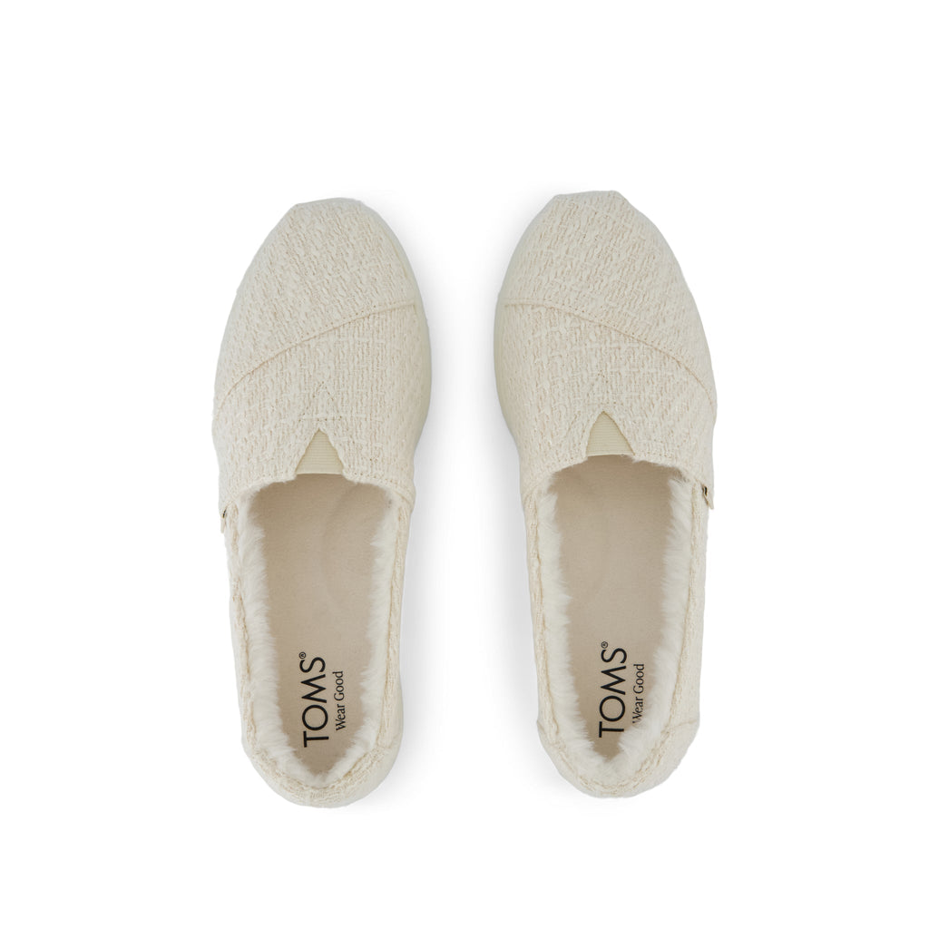 Alpargata Plus - Light Sand Metallic Faux Fur Top View