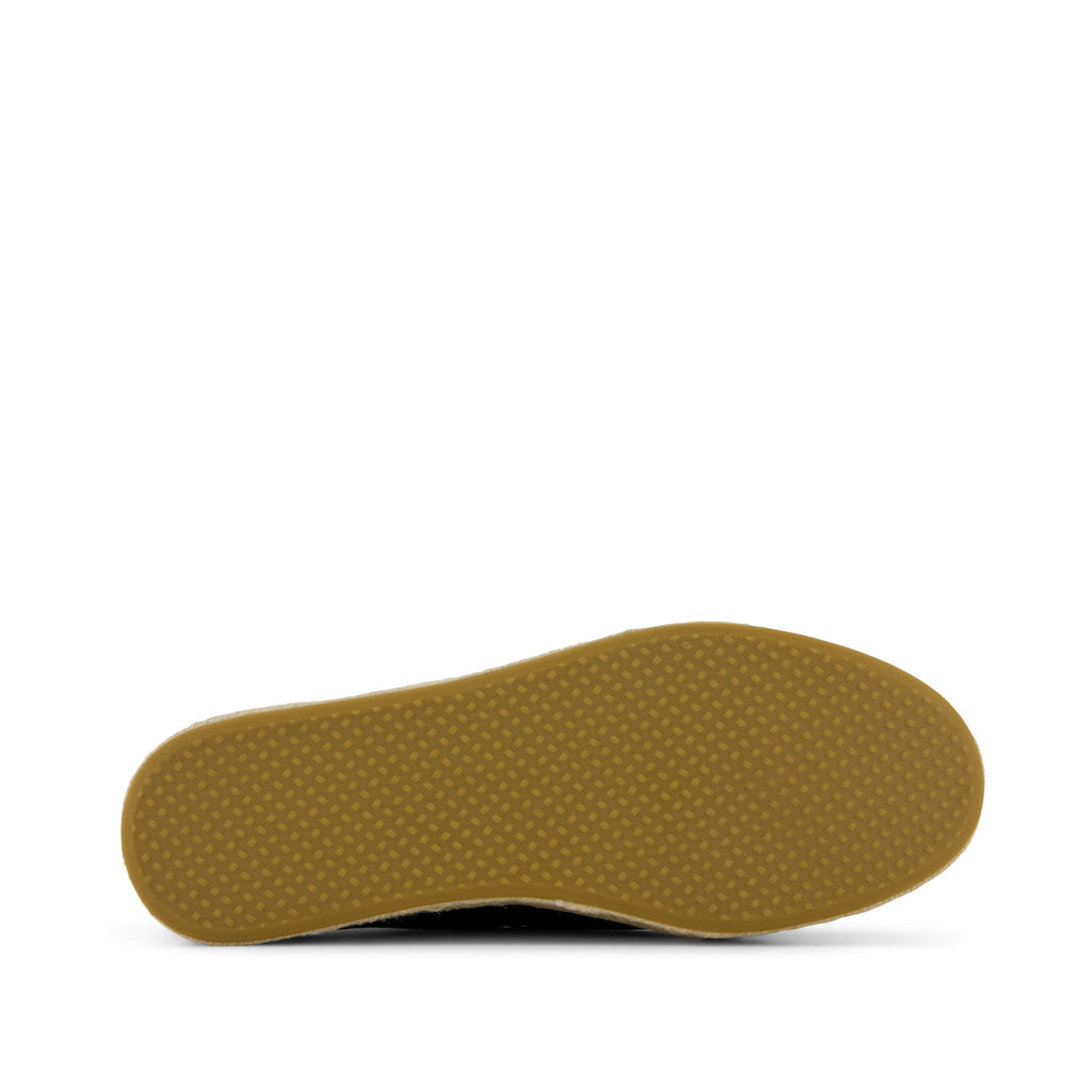 Carolina Lace-Up Espadrille - Black Suede Bottom Sole View