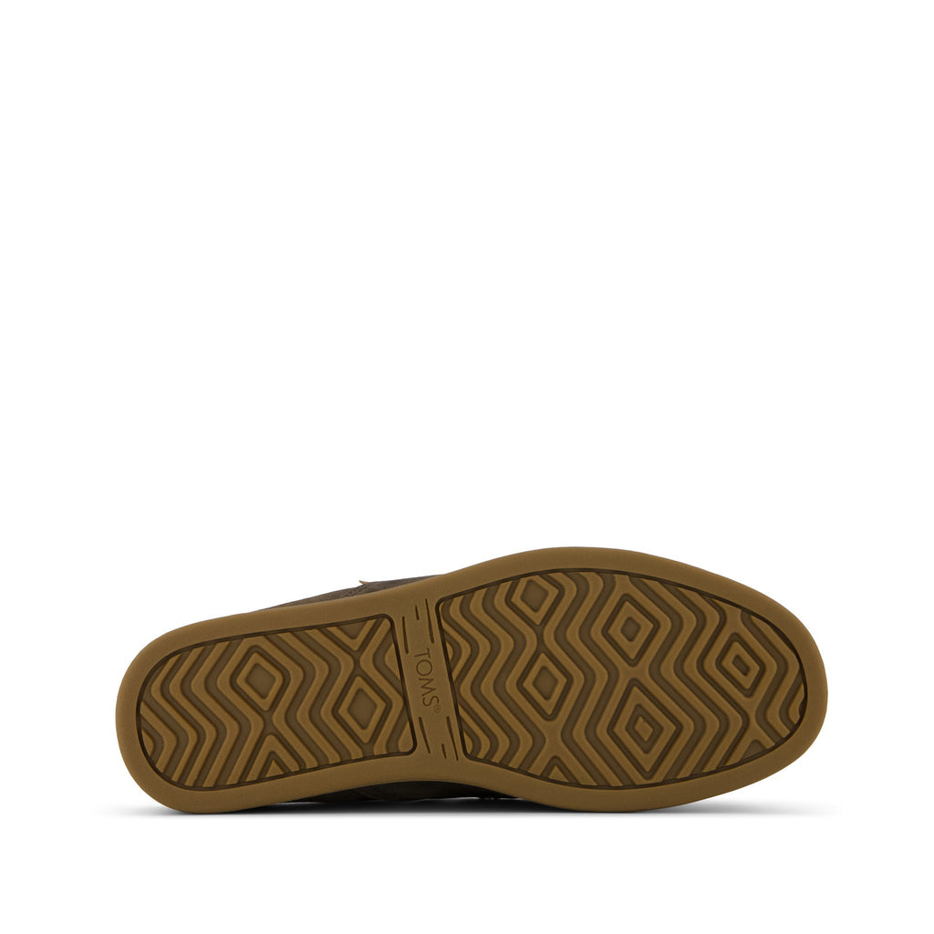 Alonso Mule - Canteen Green Suede Faux Shearling Lined Bottom Sole View