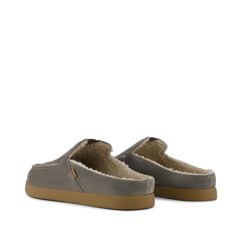 Mules Alonso  - Daim taupe doublé fausse fourrure