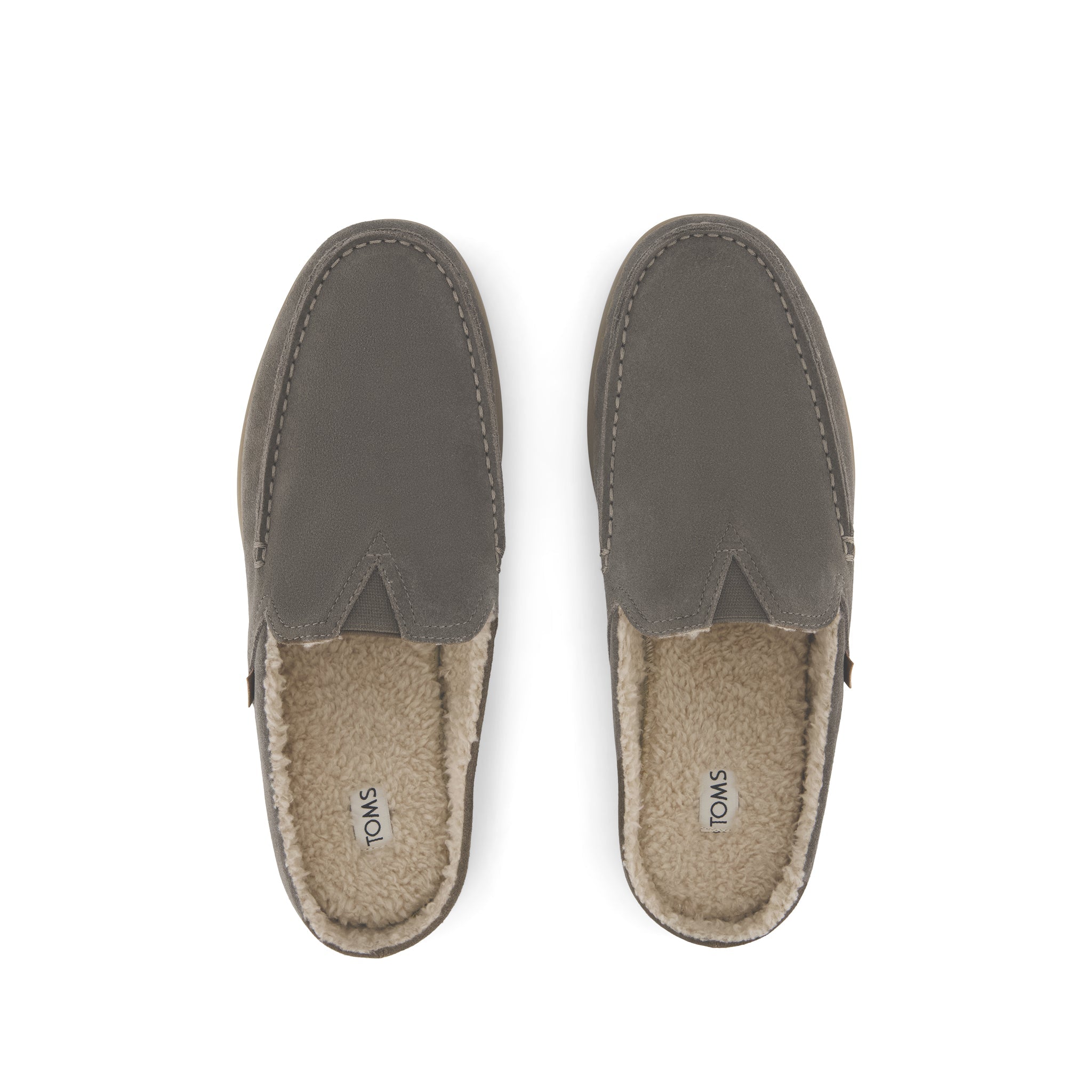 Mules Alonso  - Daim taupe doublé fausse fourrure