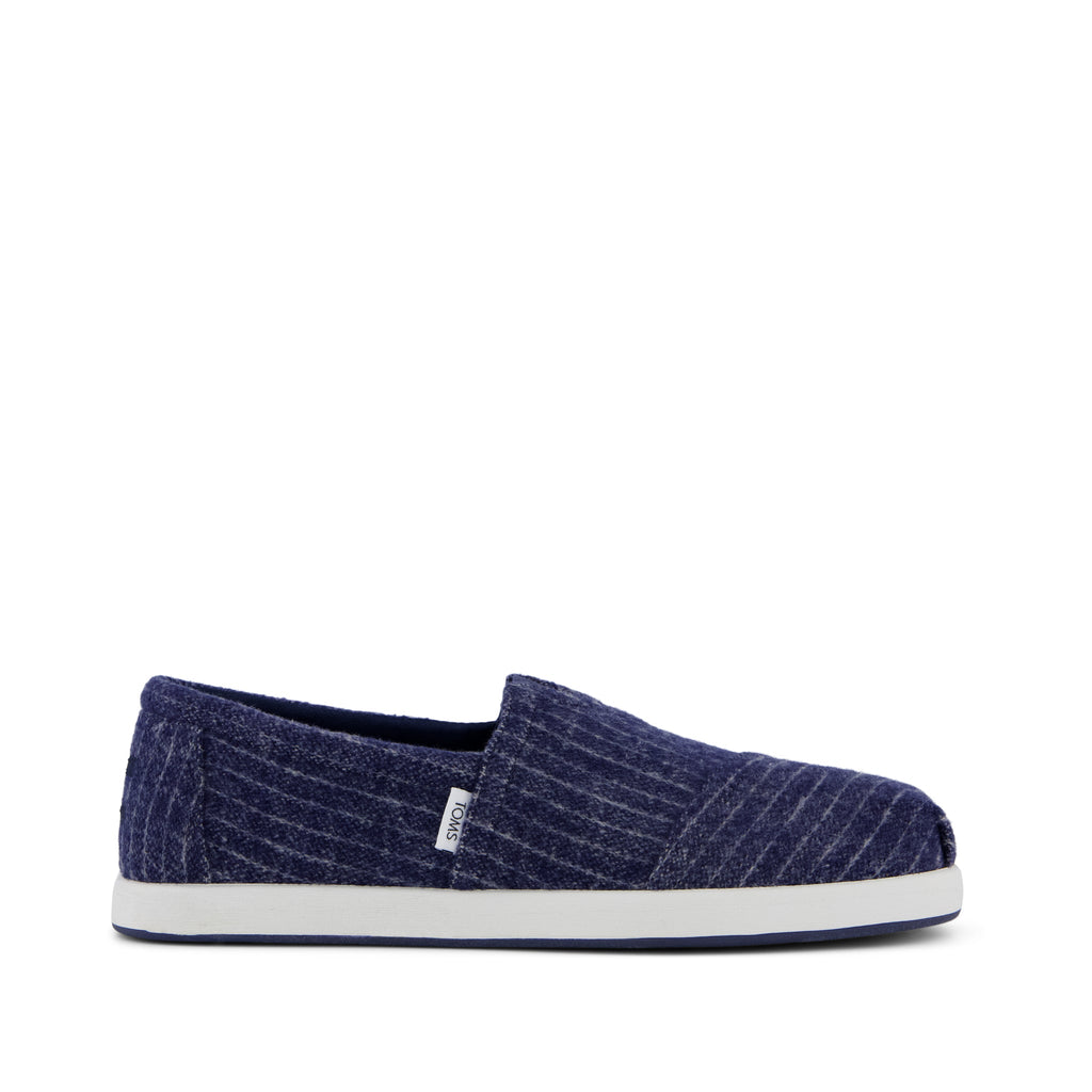 Alp FWD Espadrille - Navy Cozy Stripe Side View