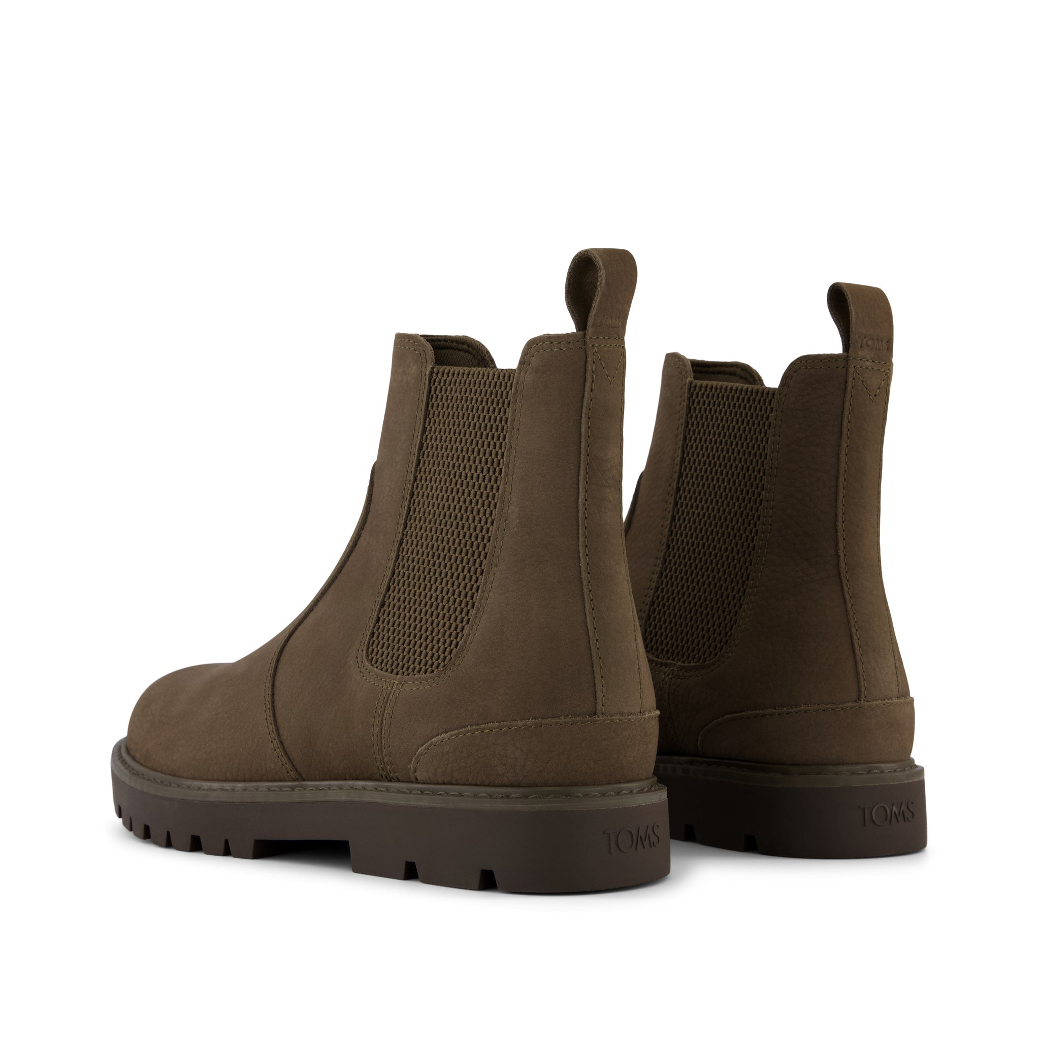 Griffin Boot - Water Resistant Canteen Green Leather Back View