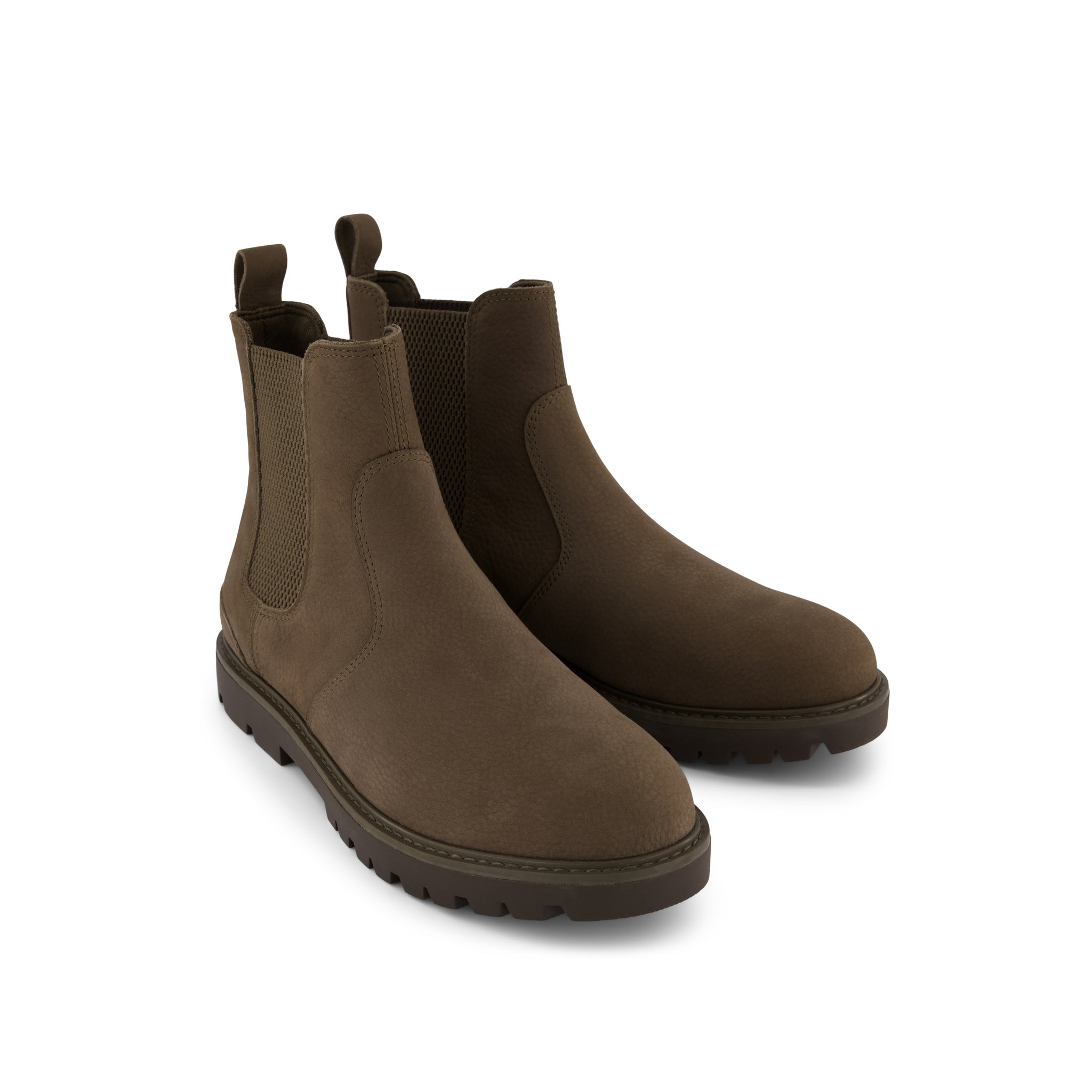 Griffin Boot - Water Resistant Canteen Green Leather Front View