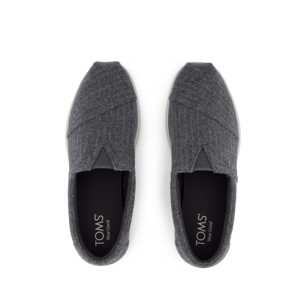 Alp FWD Espadrille - Drizzle Grey Cozy Stripe Top View