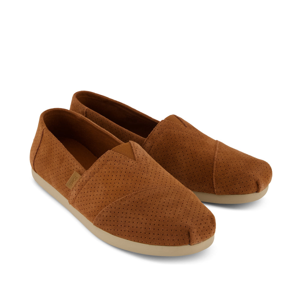 Alpargata Classic - Amber Brown Perforated Suede Front View