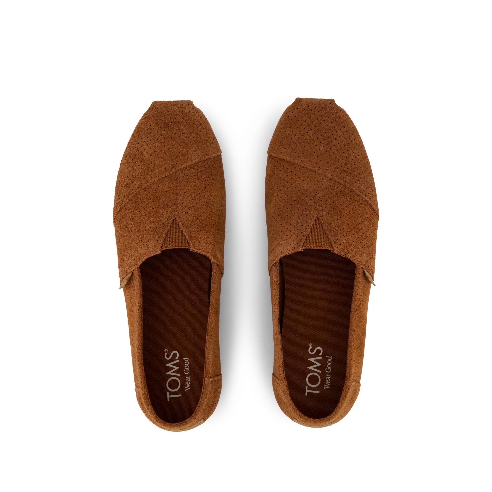 Alpargata Classic - Amber Brown Perforated Suede Top View