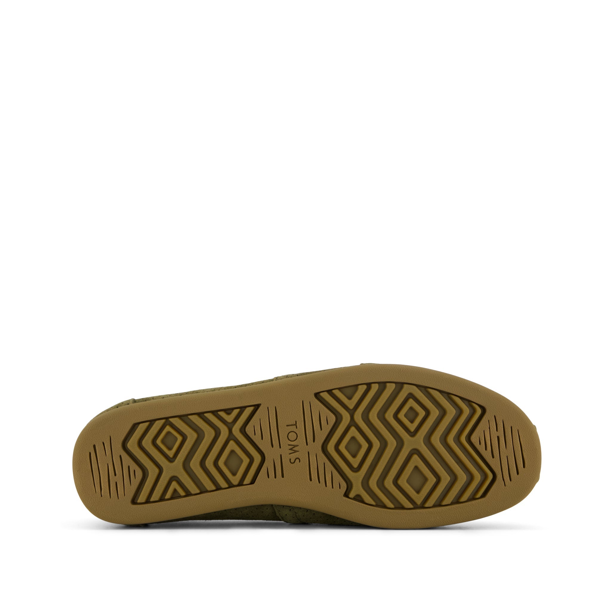 Alpargata Classic - Olive Green Perforated Suede Bottom Sole View