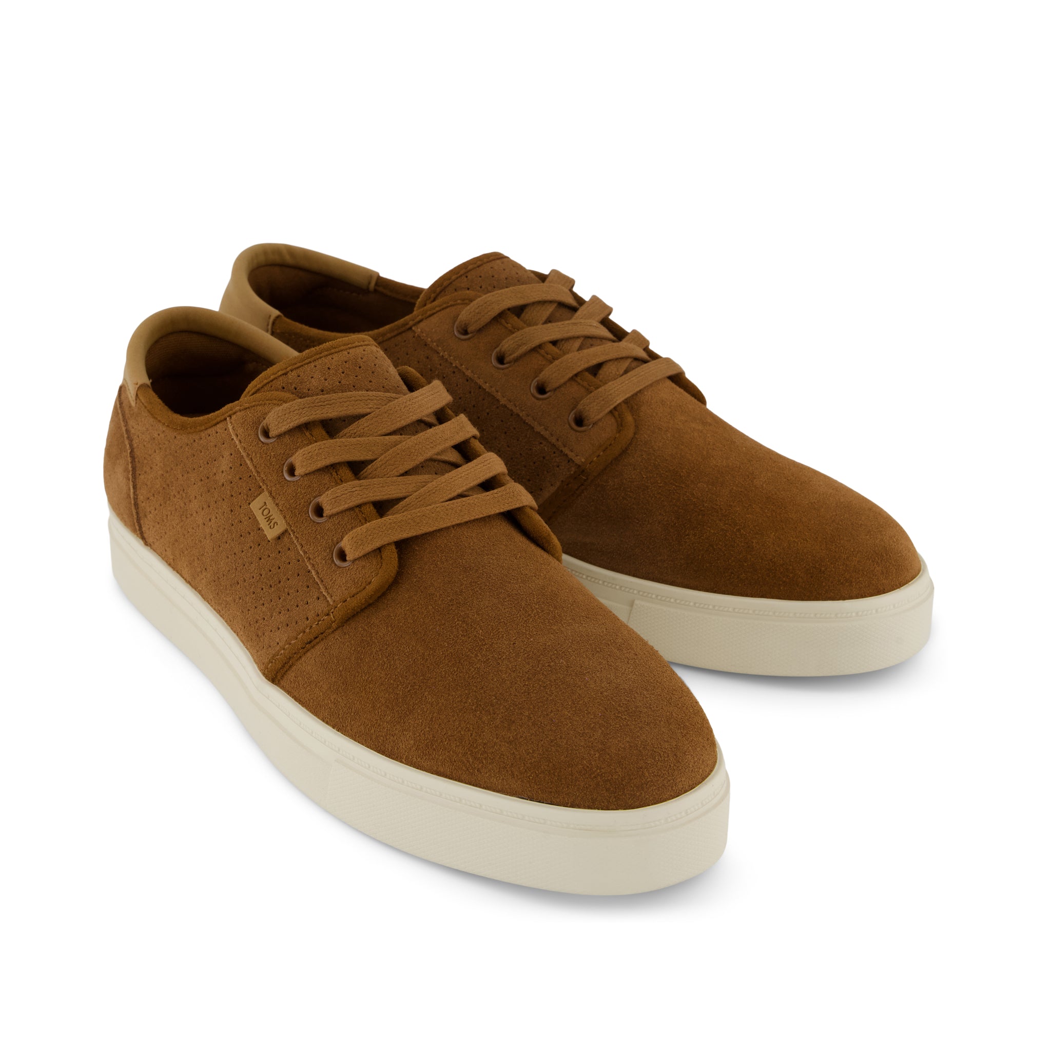 Carlo 2.0 Sneaker - Walnut Brown Perforated Suede Front View