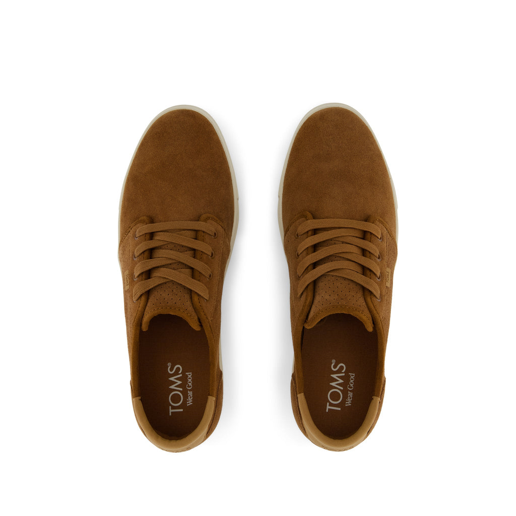 Carlo 2.0 Sneaker - Walnut Brown Perforated Suede Top View