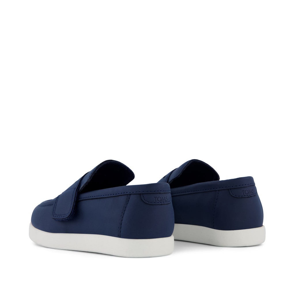 Toddler Oliver Loafer - Navy Nubuck PU Back View