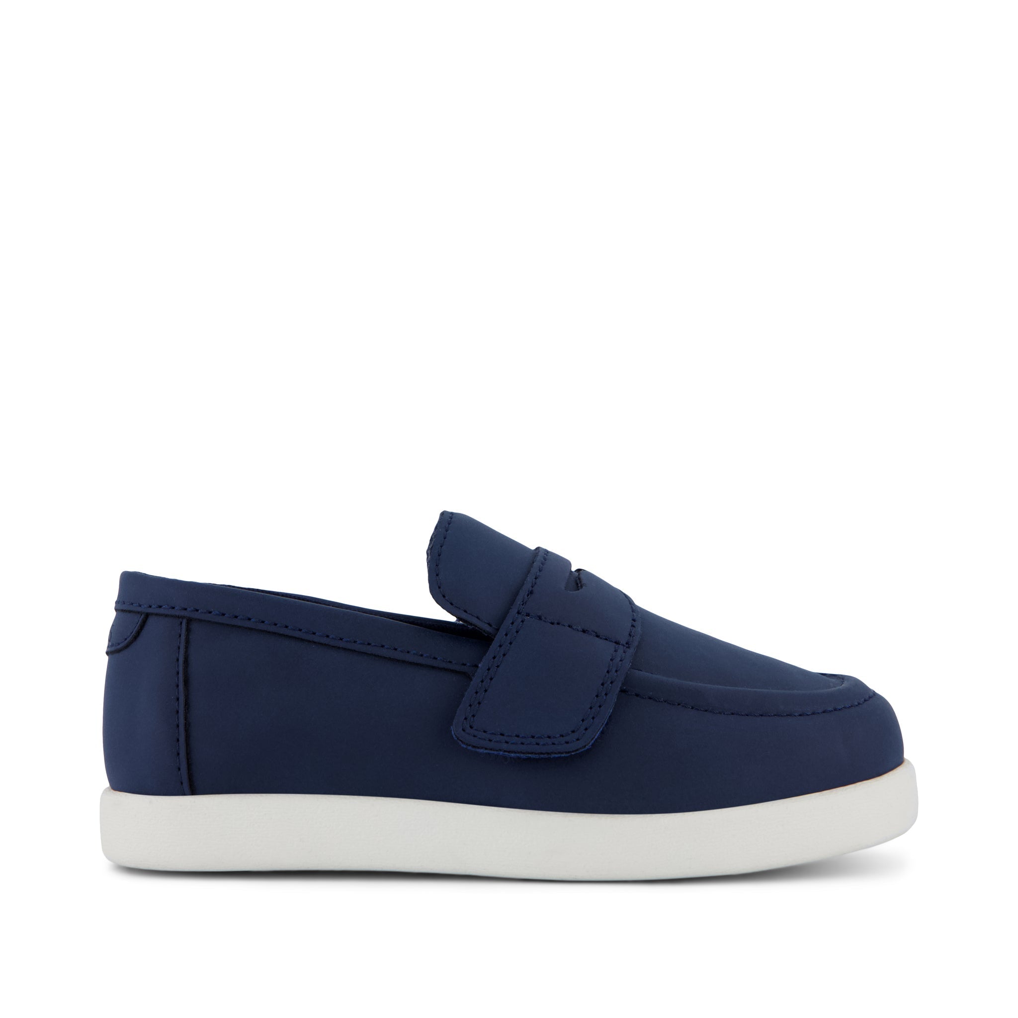 Toddler Oliver Loafer - Navy Nubuck PU Side View