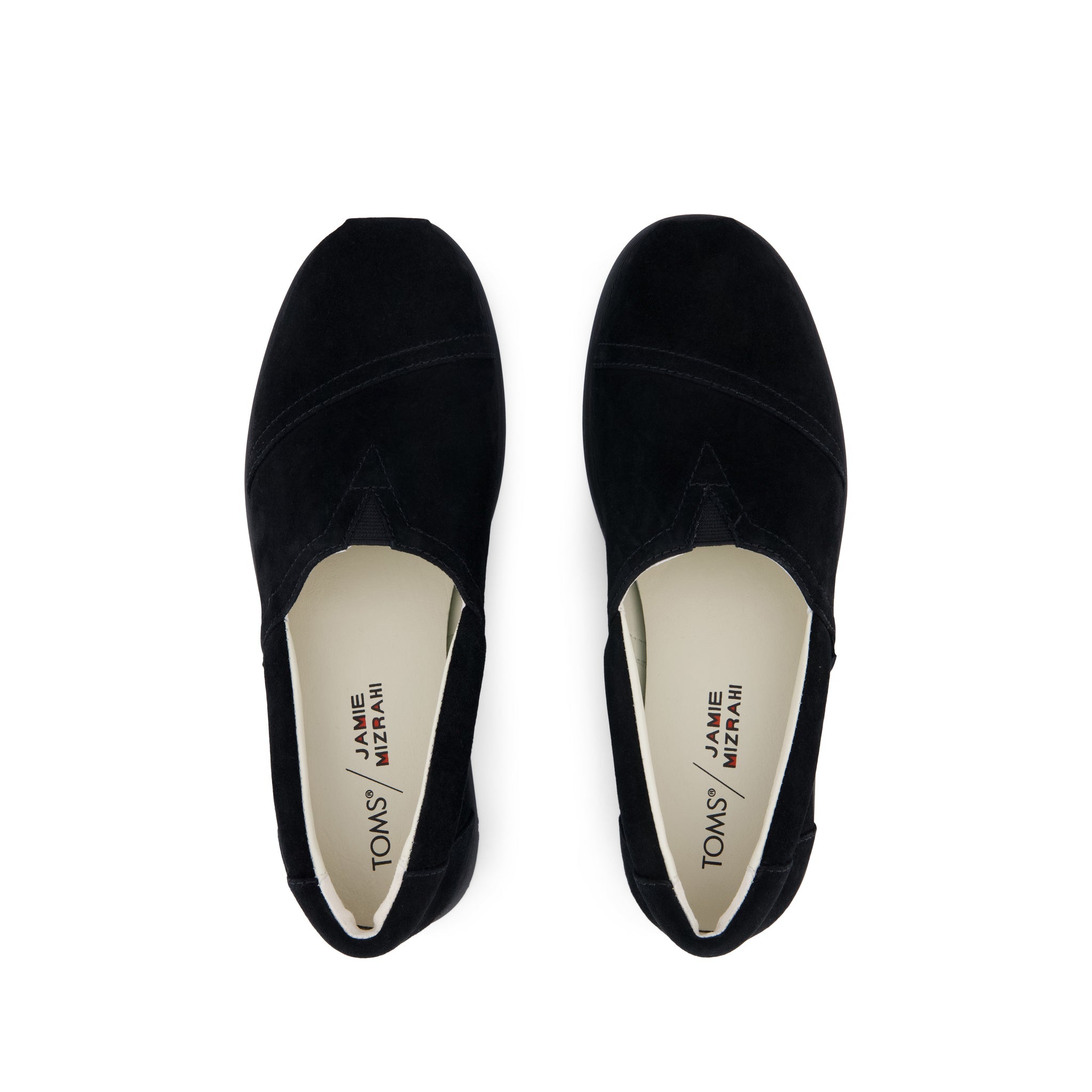 TOMS x Jamie Mizrahi Alp FWD  - Black Suede Top View
