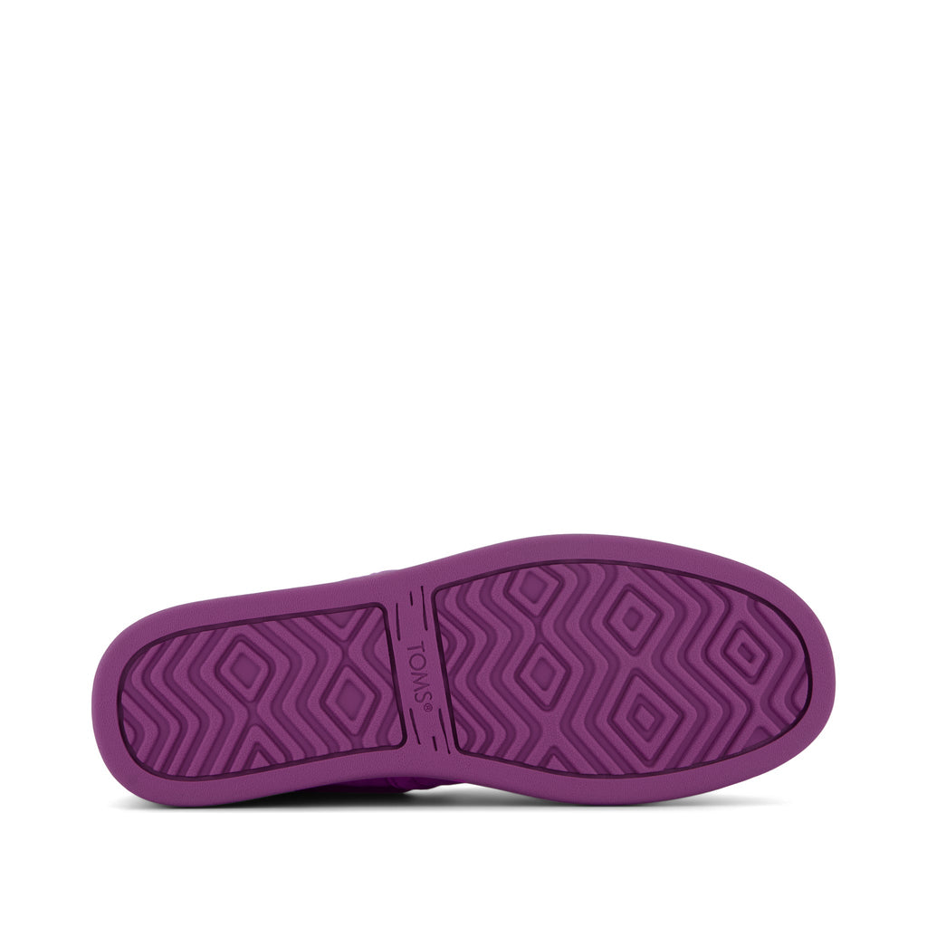 TOMS x Jamie Mizrahi Alp FWD  - Bright Mulberry Purple Suede Bottom Sole View