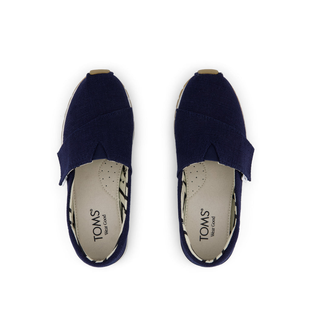 Resident Plus Kids Sneaker - Navy Heritage Canvas Top View