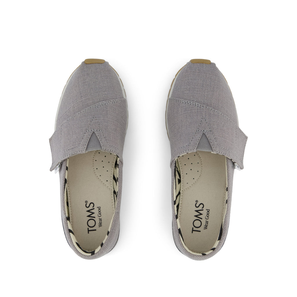 Resident Plus Kids Sneaker - Drizzle Grey Heritage Canvas Top View