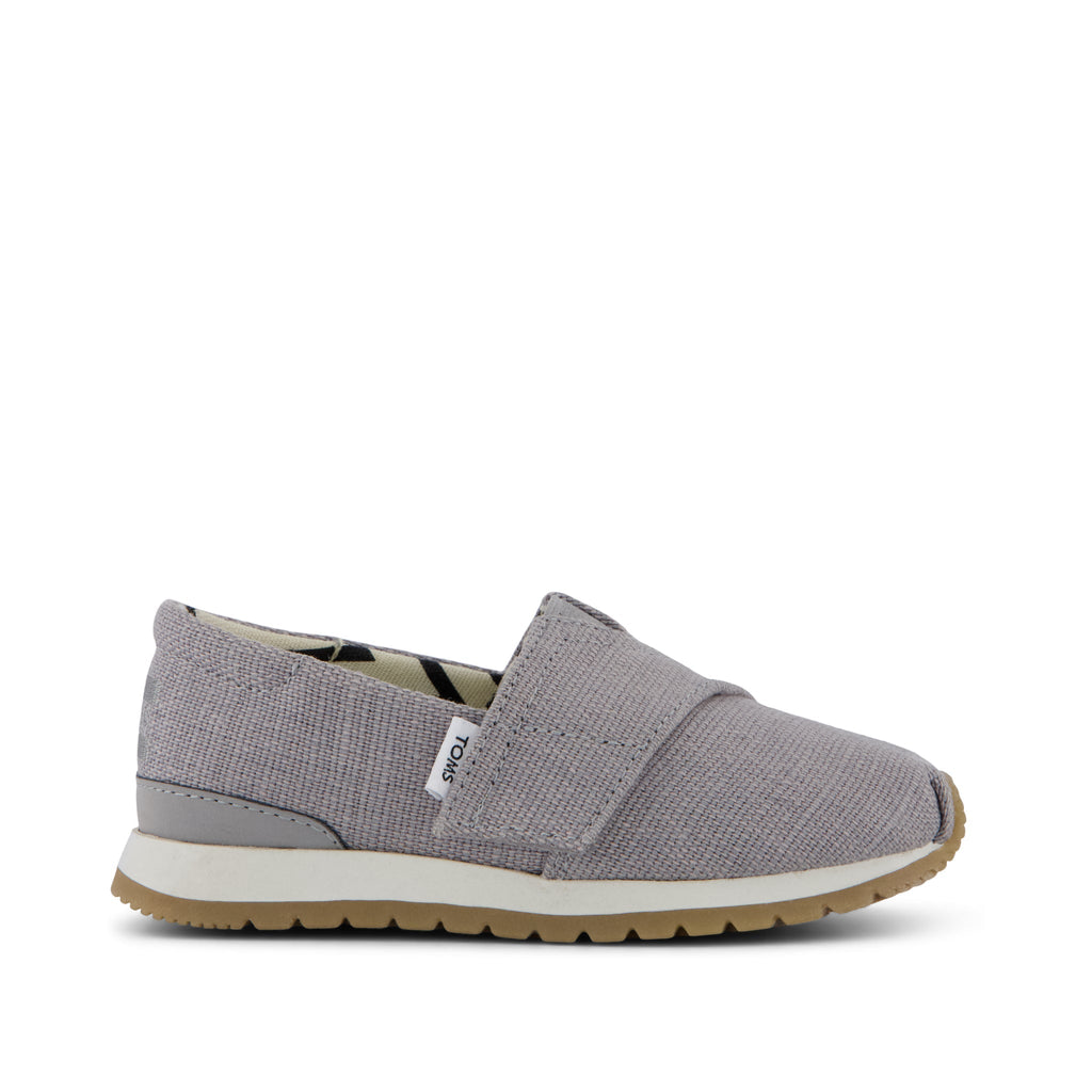 Resident Plus Toddler Sneaker - Drizzle Grey Heritage Canvas Side View