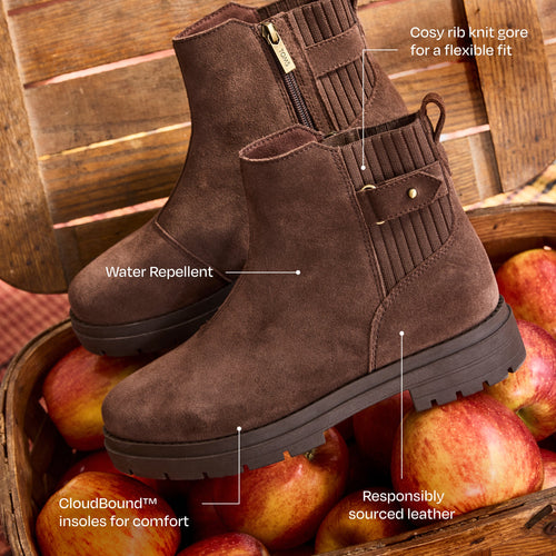 Astrid Boot - Water Repellent Oak Brown Suede